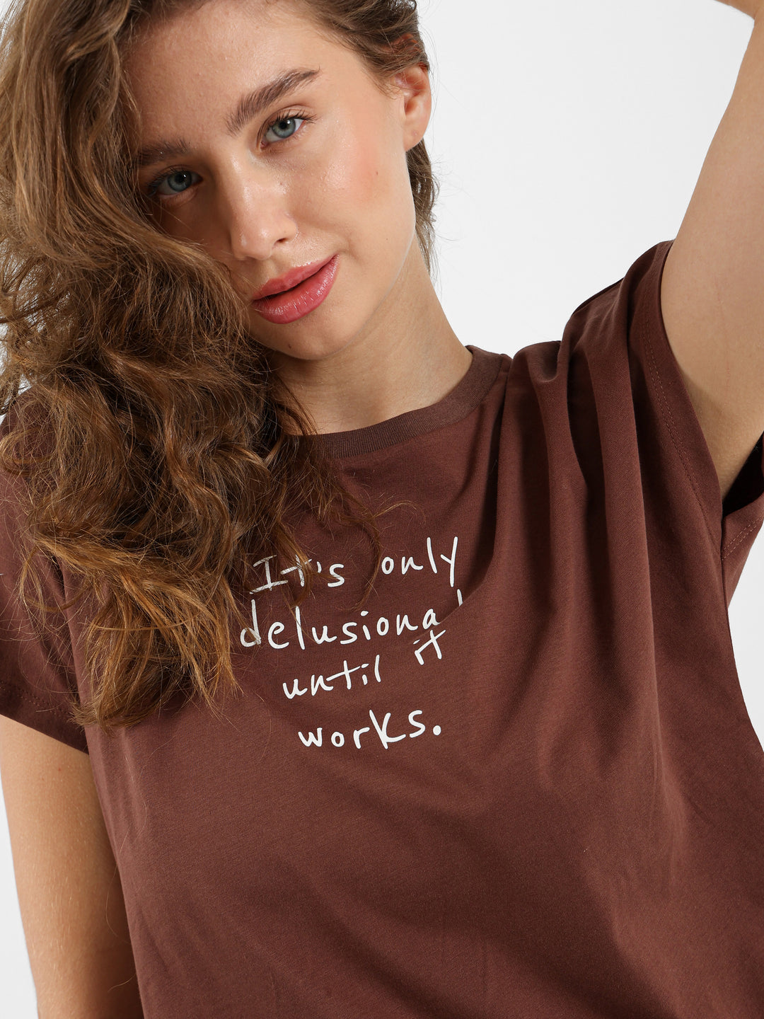 Its Only Delusional Print T-Shirt