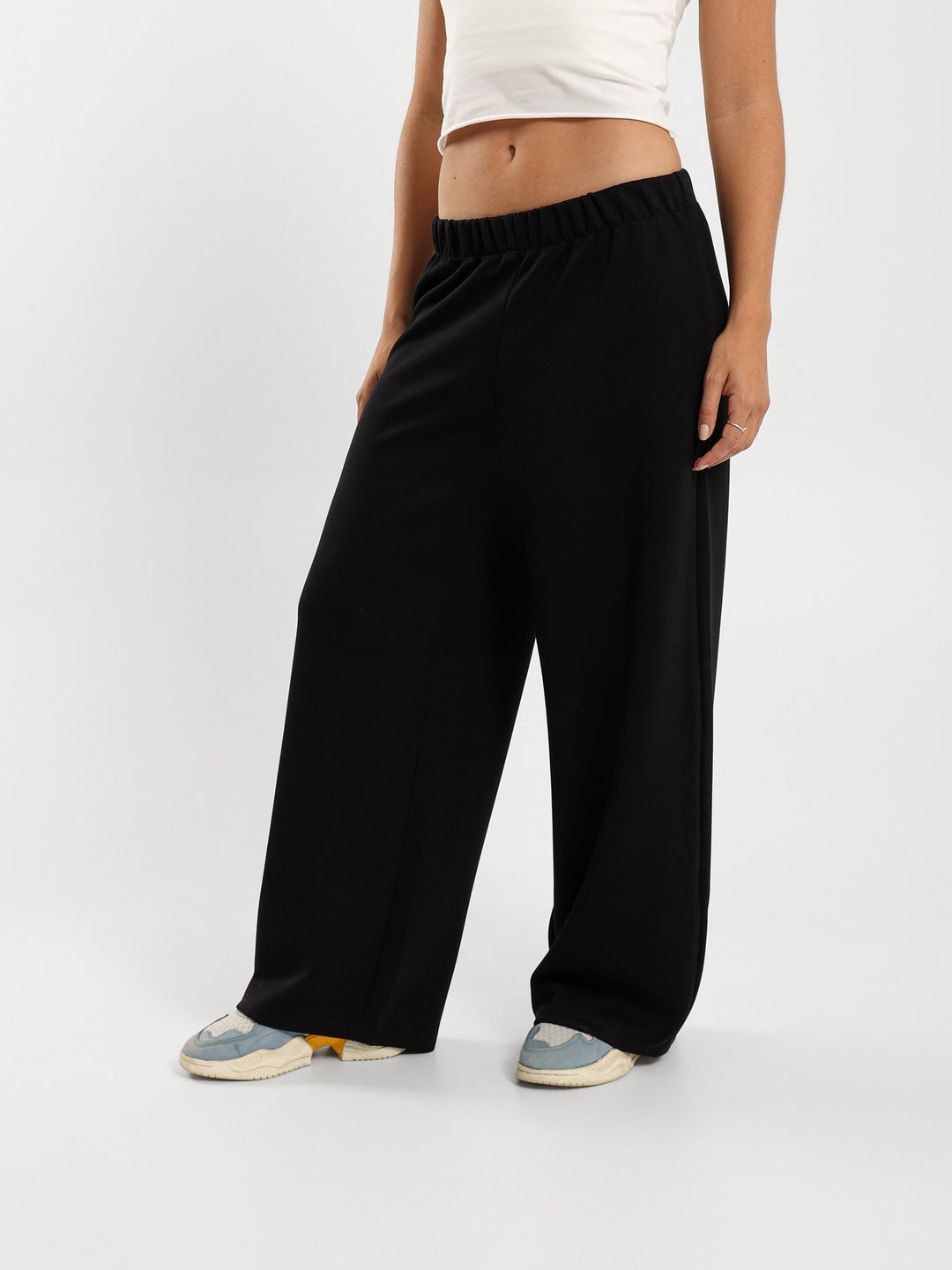 Low Rise Solid Drawstring Sweatpants