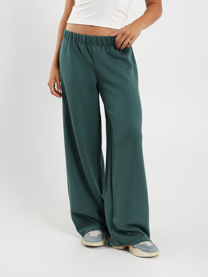 Low Rise Solid Drawstring Sweatpants