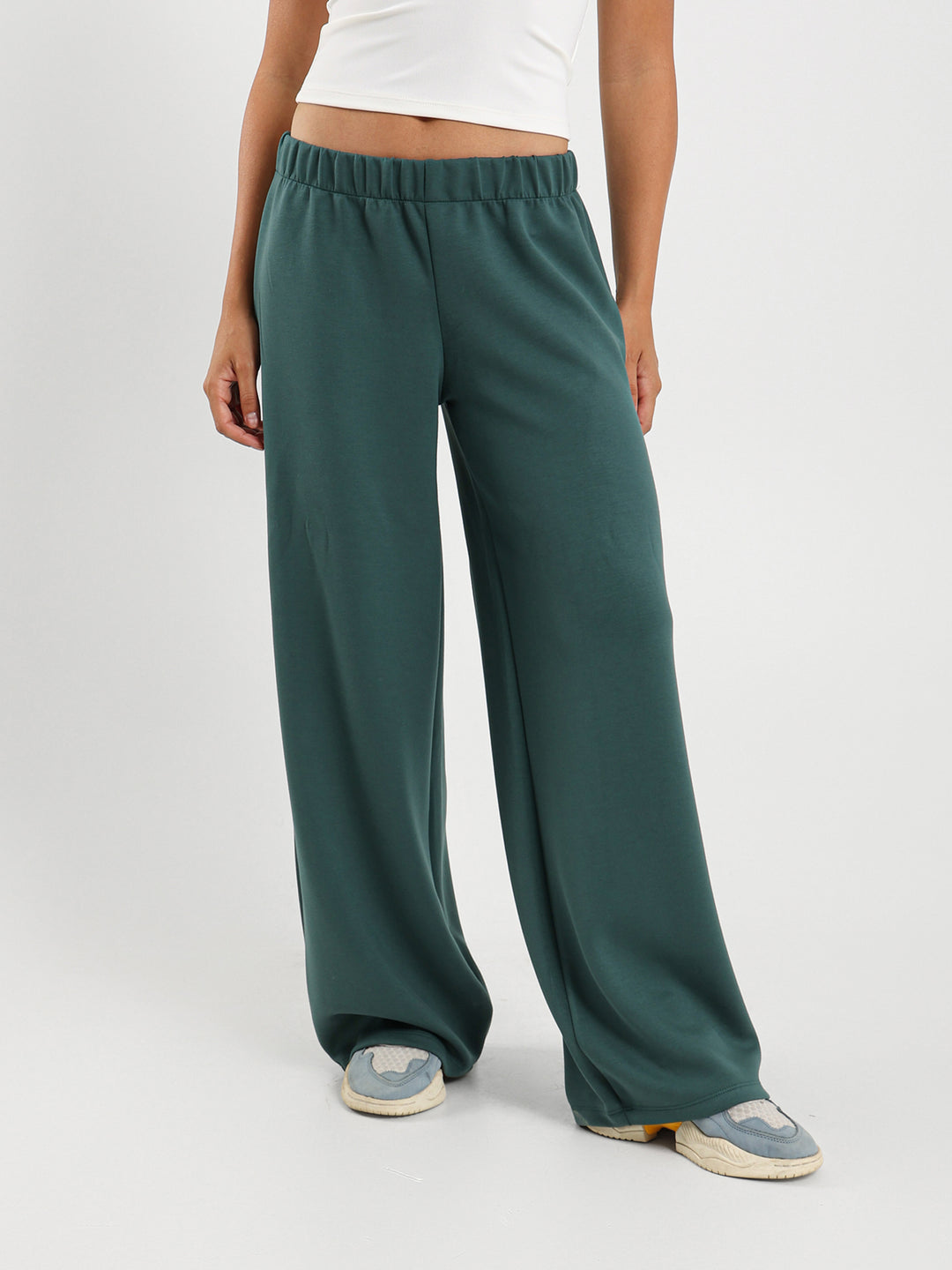 Low Rise Solid Drawstring Sweatpants