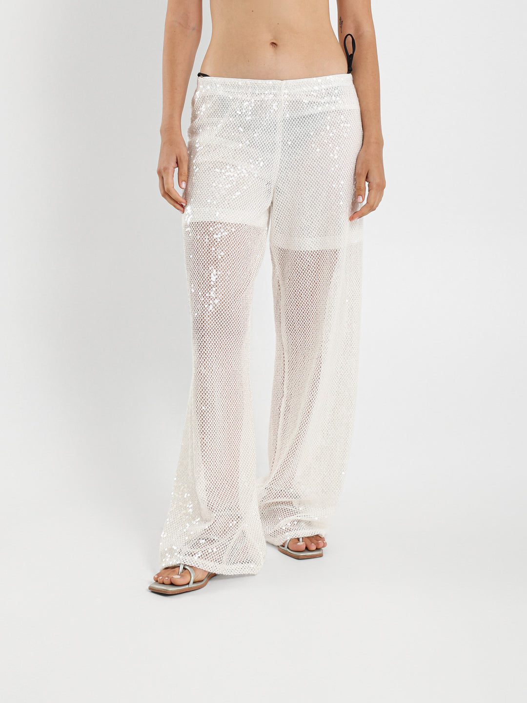 Sequin Wide-Leg Pants