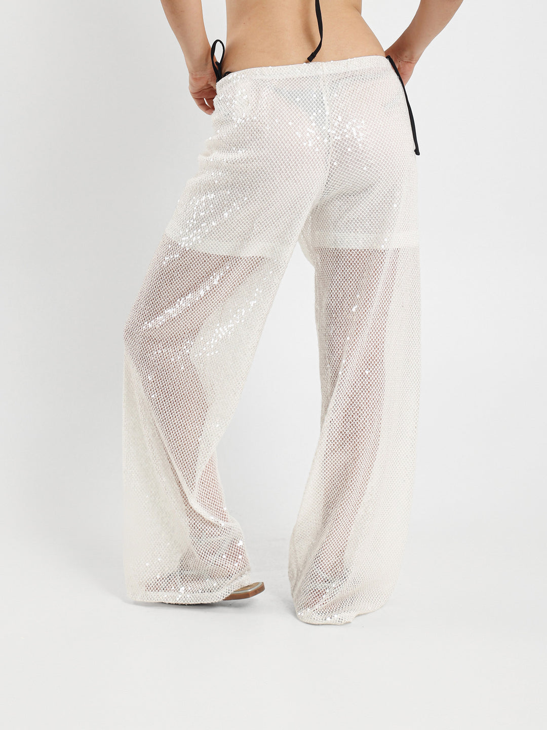 Sequin Wide-Leg Pants