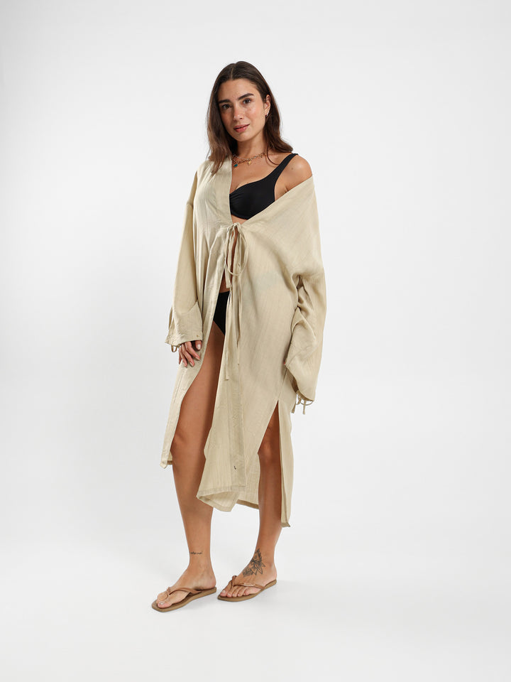 Long Kimono With Side Slits