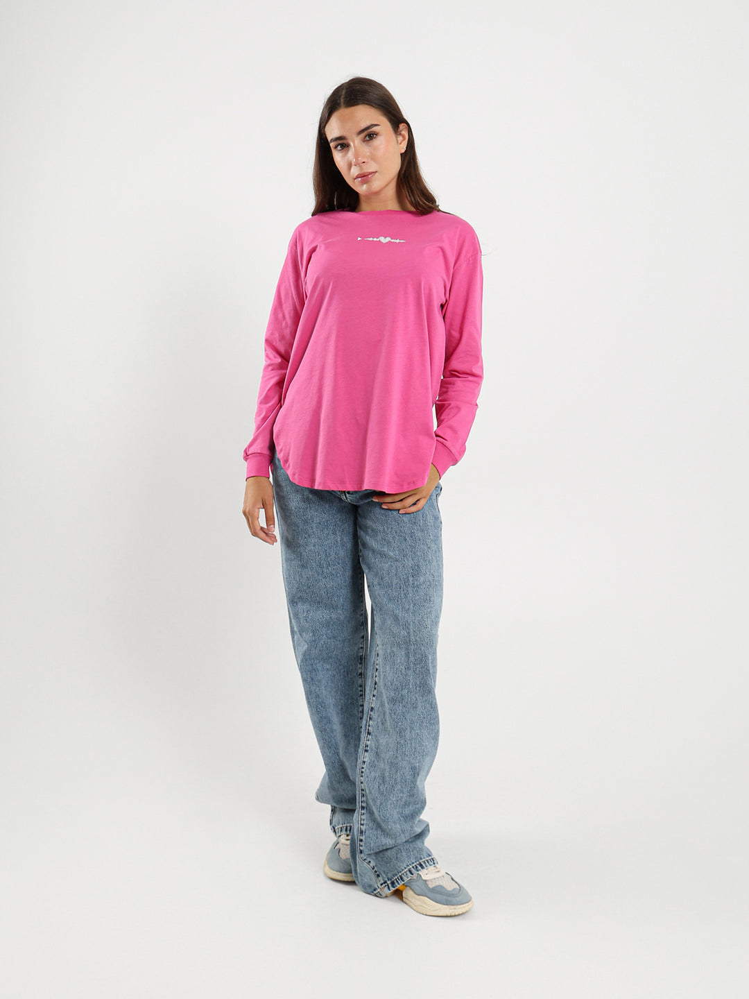 Heart Oversized Long Sleeve T-Shirt
