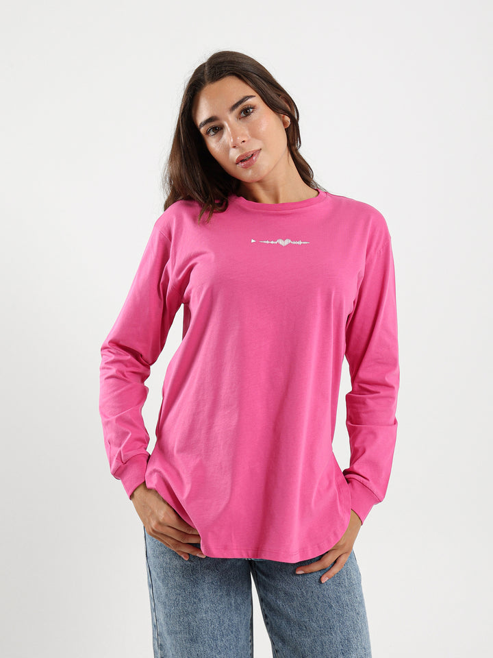Heart Oversized Long Sleeve T-Shirt