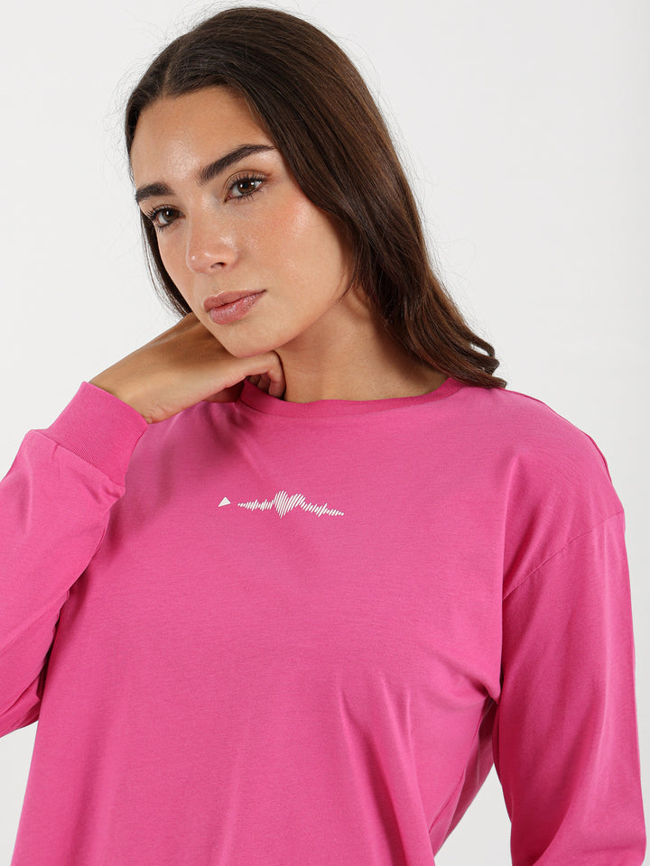 Heart Oversized Long Sleeve T-Shirt