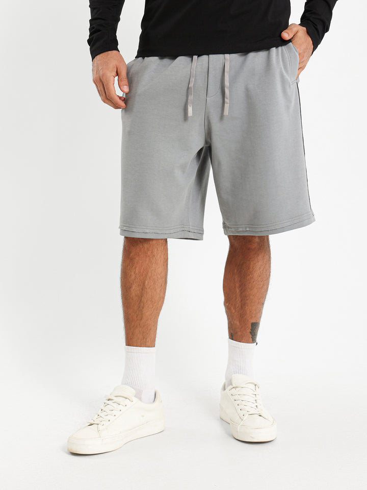 Relaxed Shorts With Rivet Detail