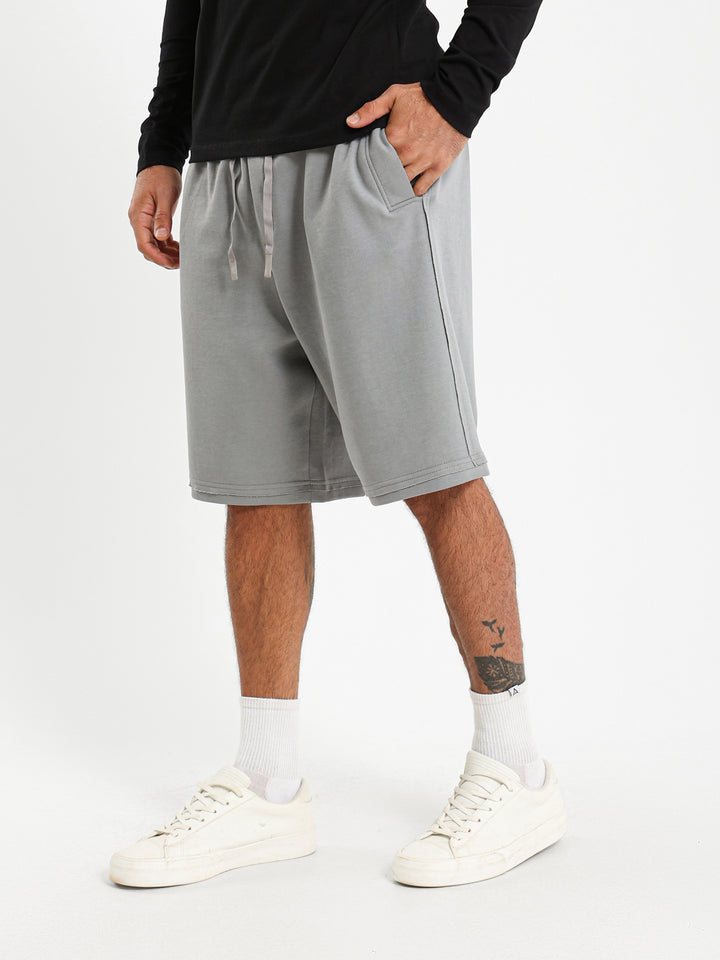 Relaxed Shorts With Rivet Detail