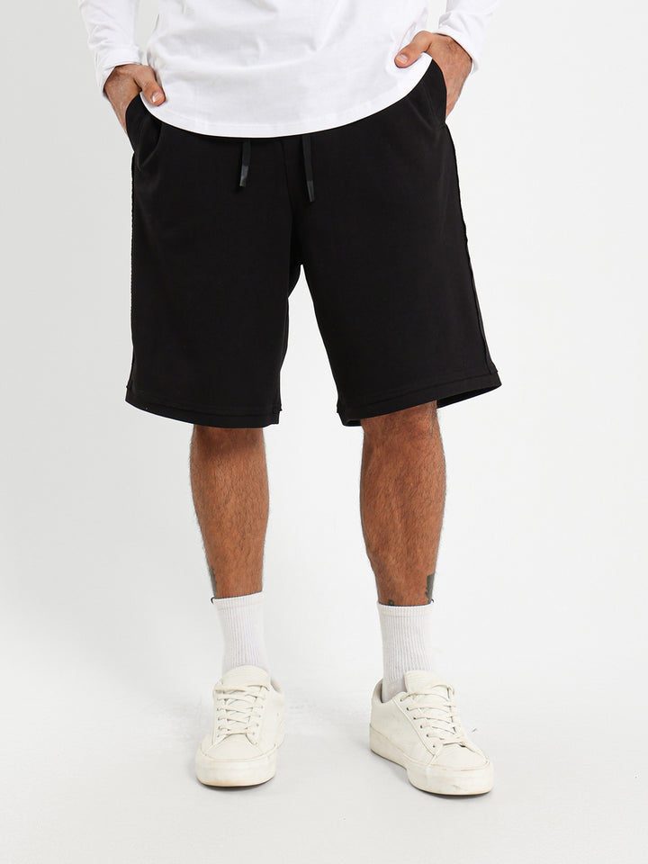 Relaxed Shorts With Rivet Detail