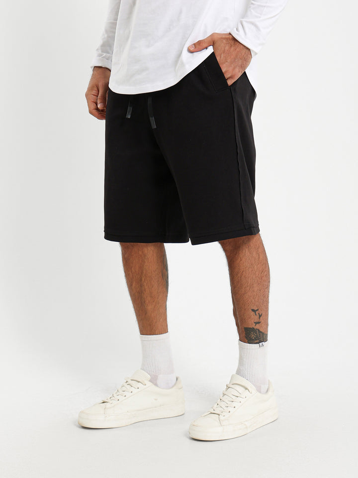 Relaxed Shorts With Rivet Detail