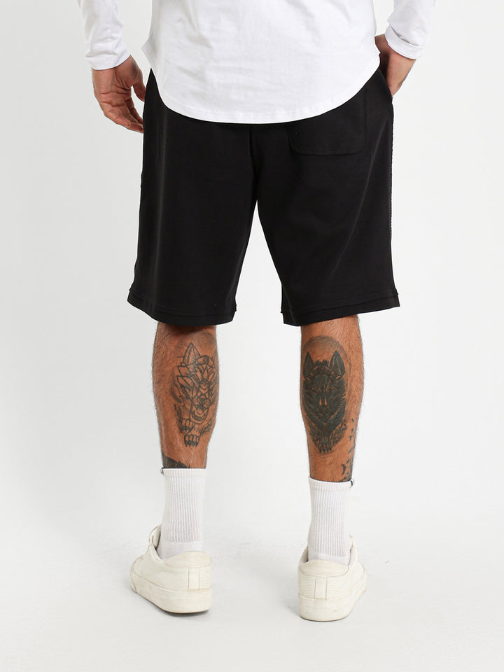 Relaxed Shorts With Rivet Detail