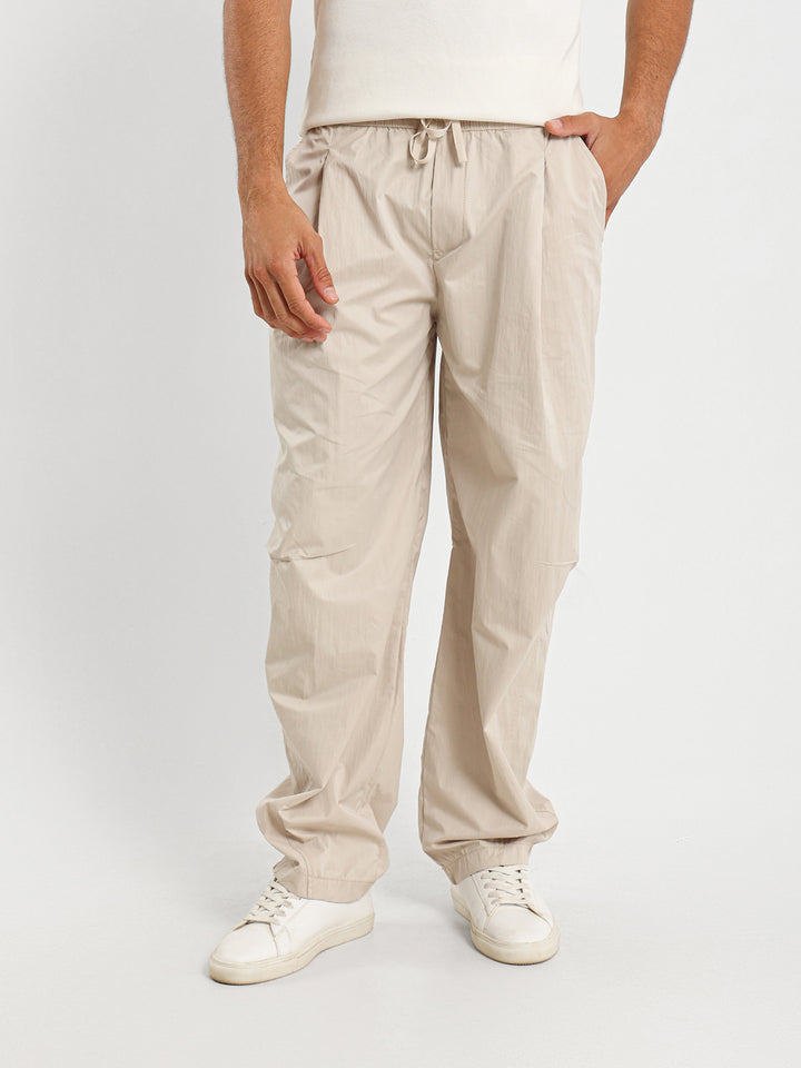 Relaxed Linen Pants With Waist Cord