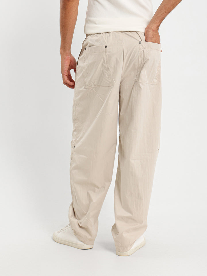 Relaxed Linen Pants With Waist Cord
