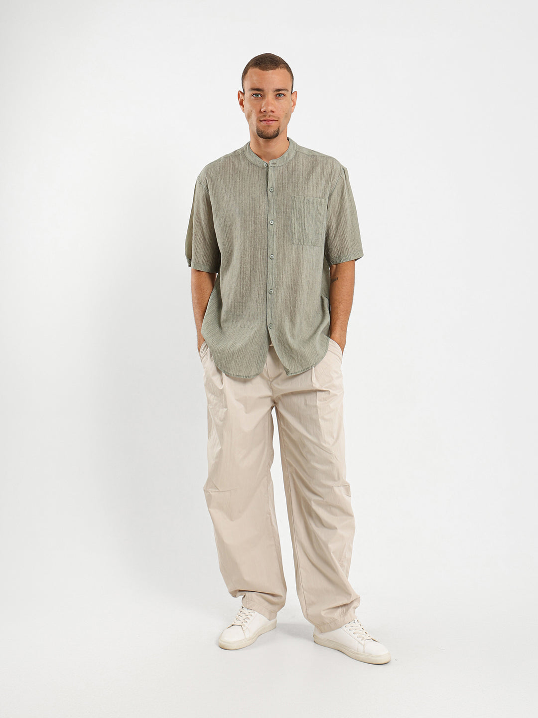 Loose Fit Crinkled Shirt