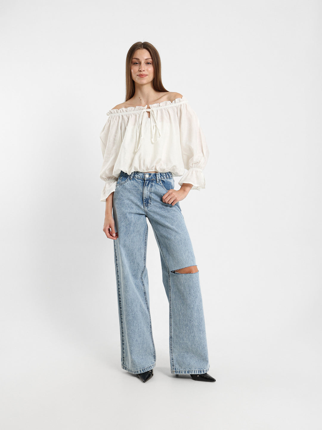 Oversized Off Shoulder Blouse