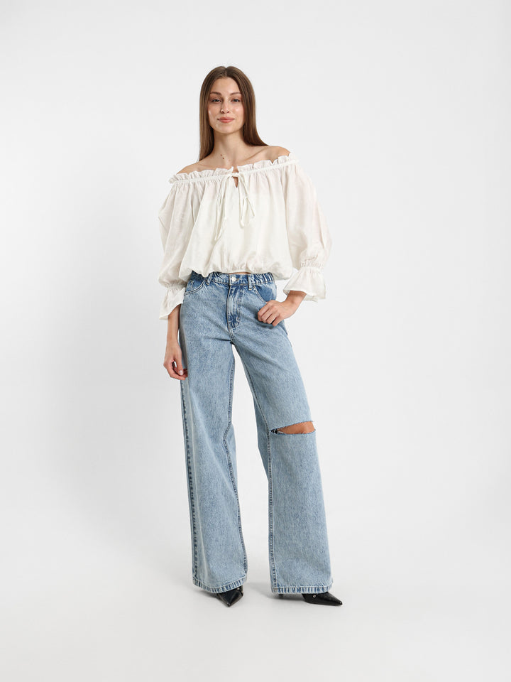 Oversized Off Shoulder Blouse