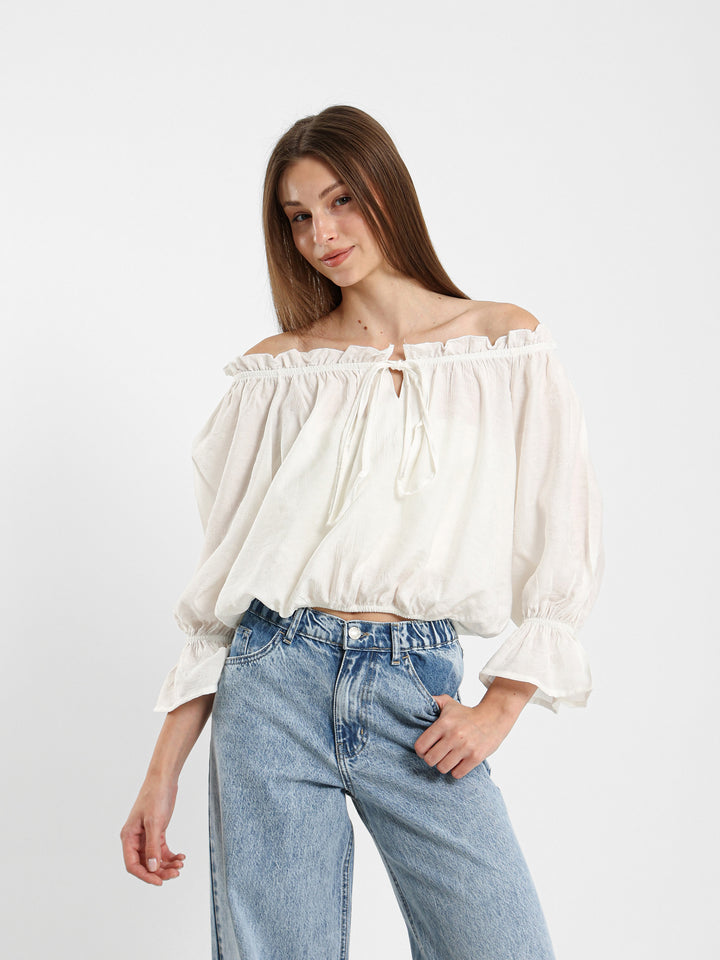 Oversized Off Shoulder Blouse
