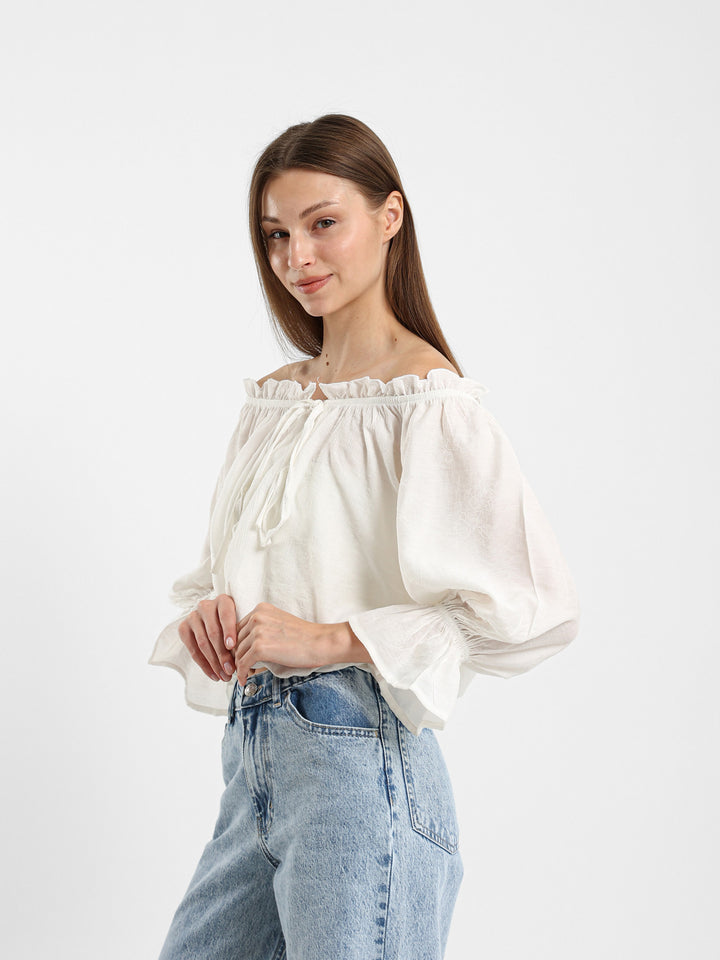 Oversized Off Shoulder Blouse