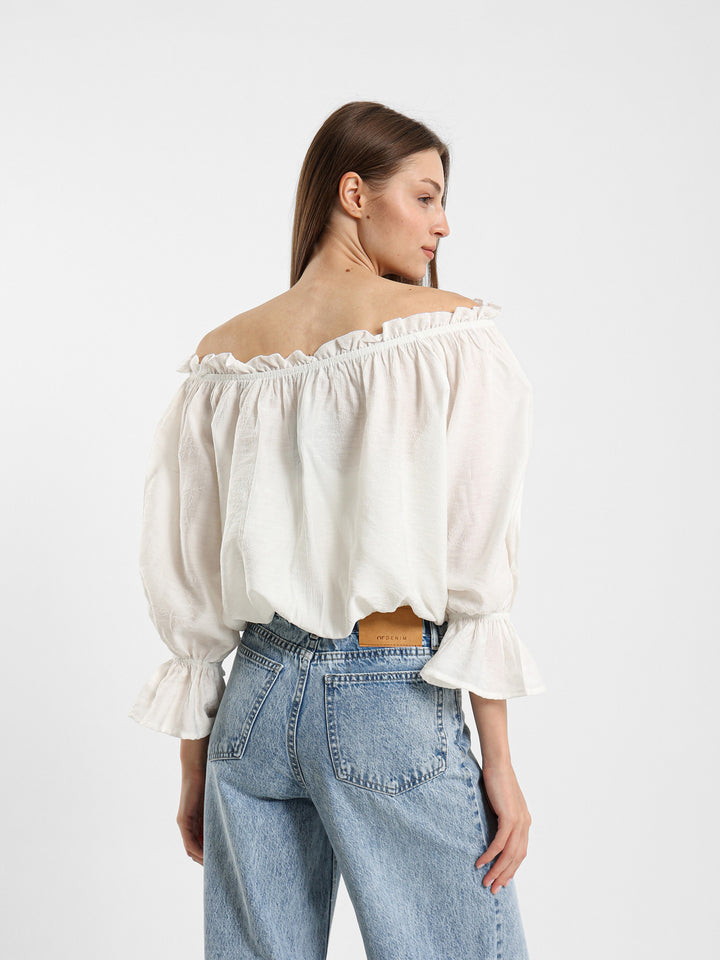 Oversized Off Shoulder Blouse