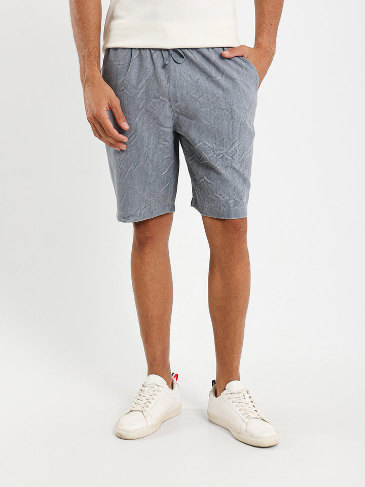 Relaxed Washed Cotton Shorts