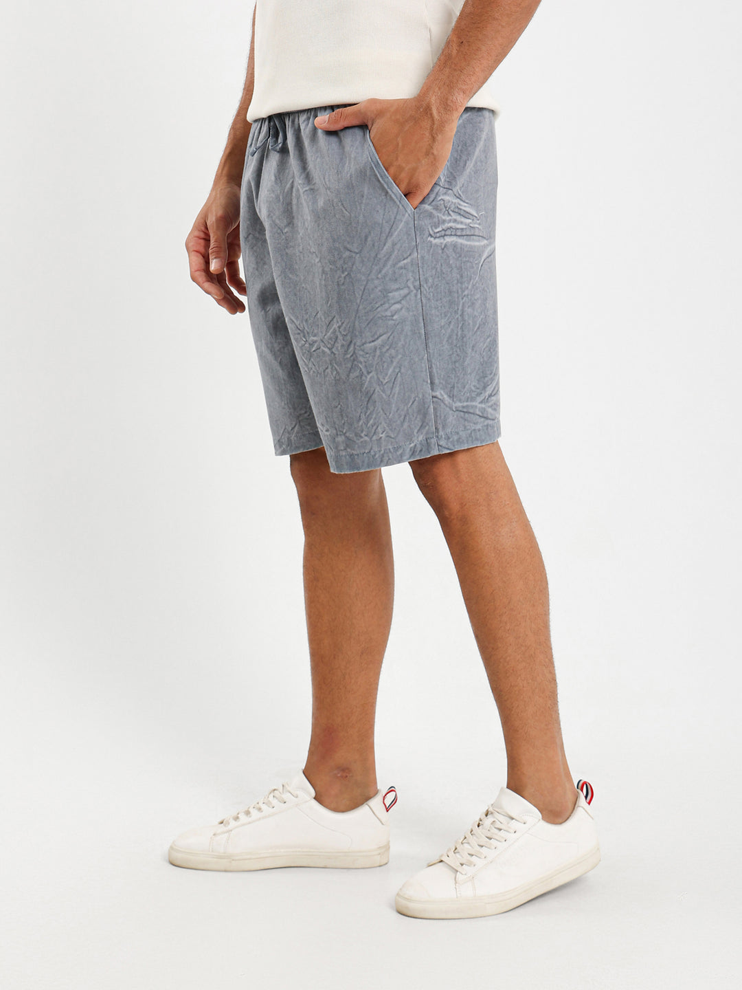 Relaxed Washed Cotton Shorts