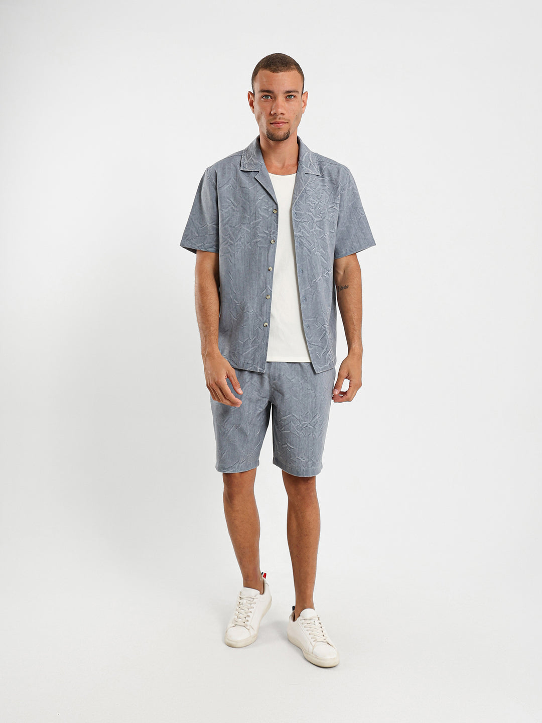 Relaxed Washed Cotton Shorts