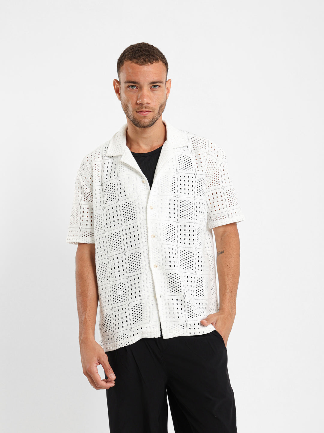 Textured Camp Shirt