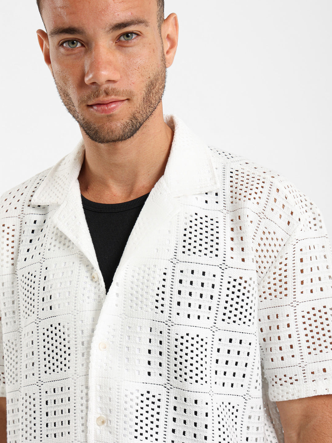 Textured Camp Shirt