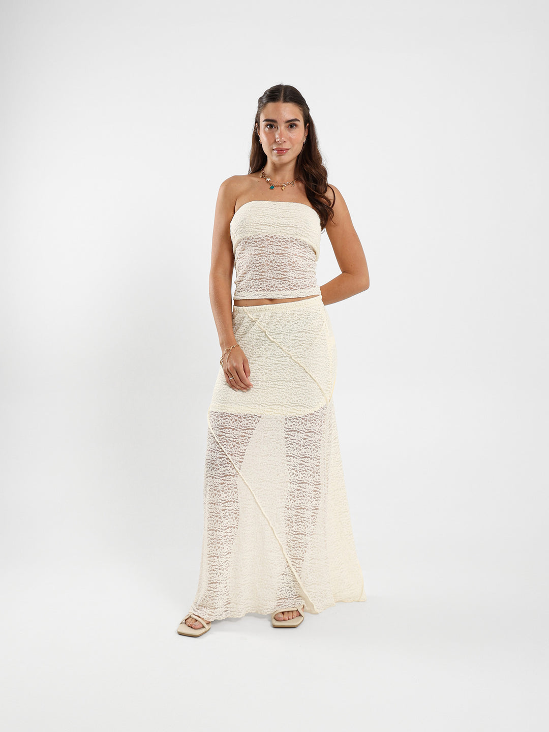 Strapless Lace Top