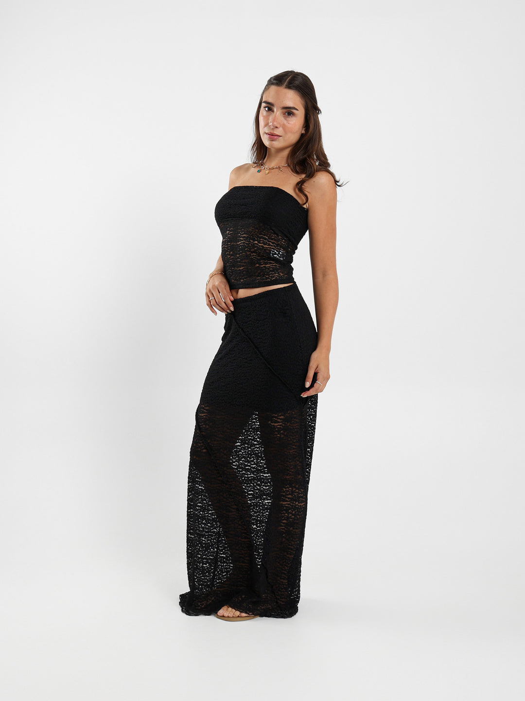 Strapless Lace Top
