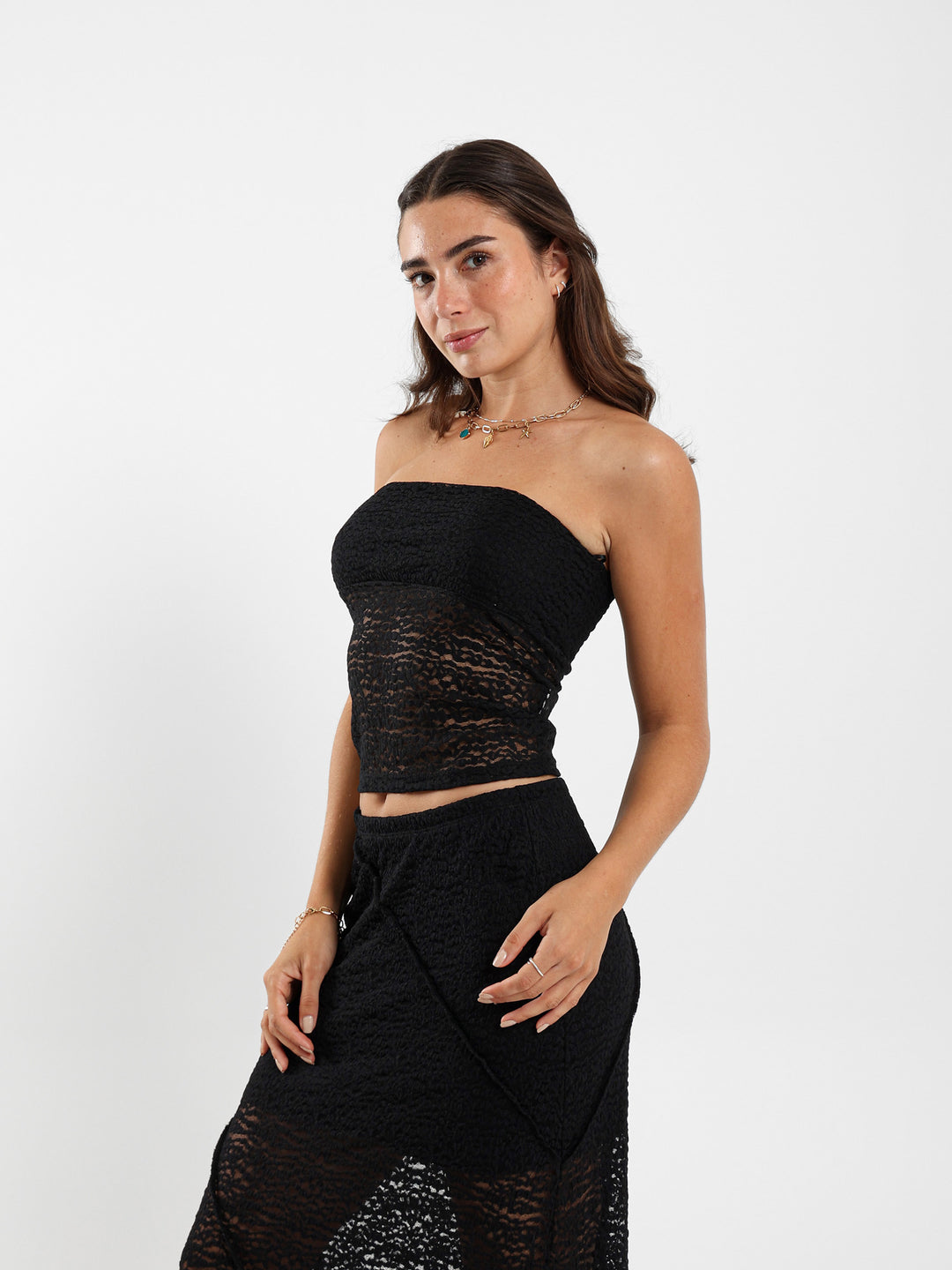 Strapless Lace Top