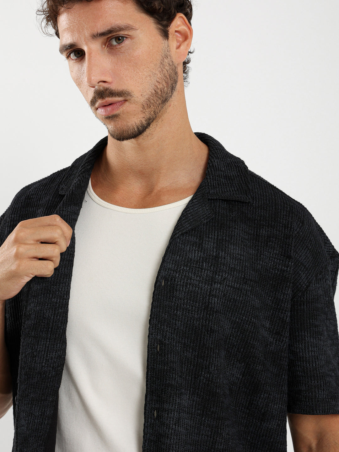 Textured Half Sleeve Shirt