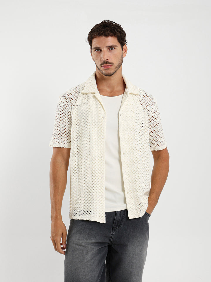 Textured Camp Shirt