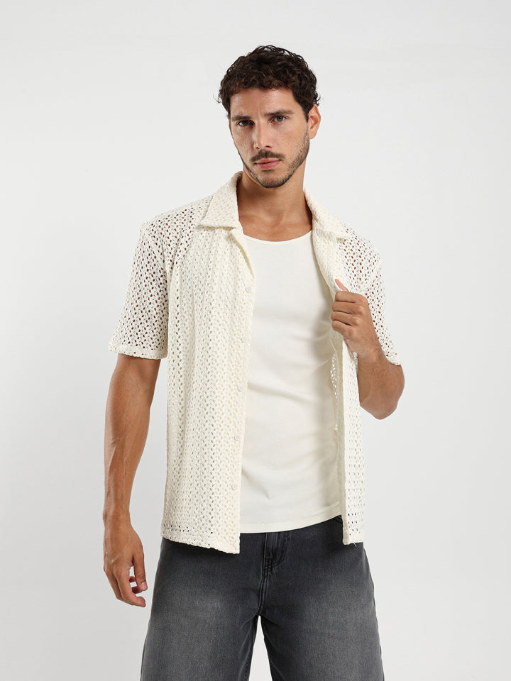 Textured Camp Shirt