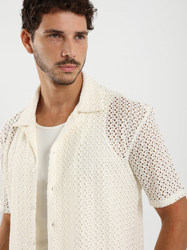 Textured Camp Shirt