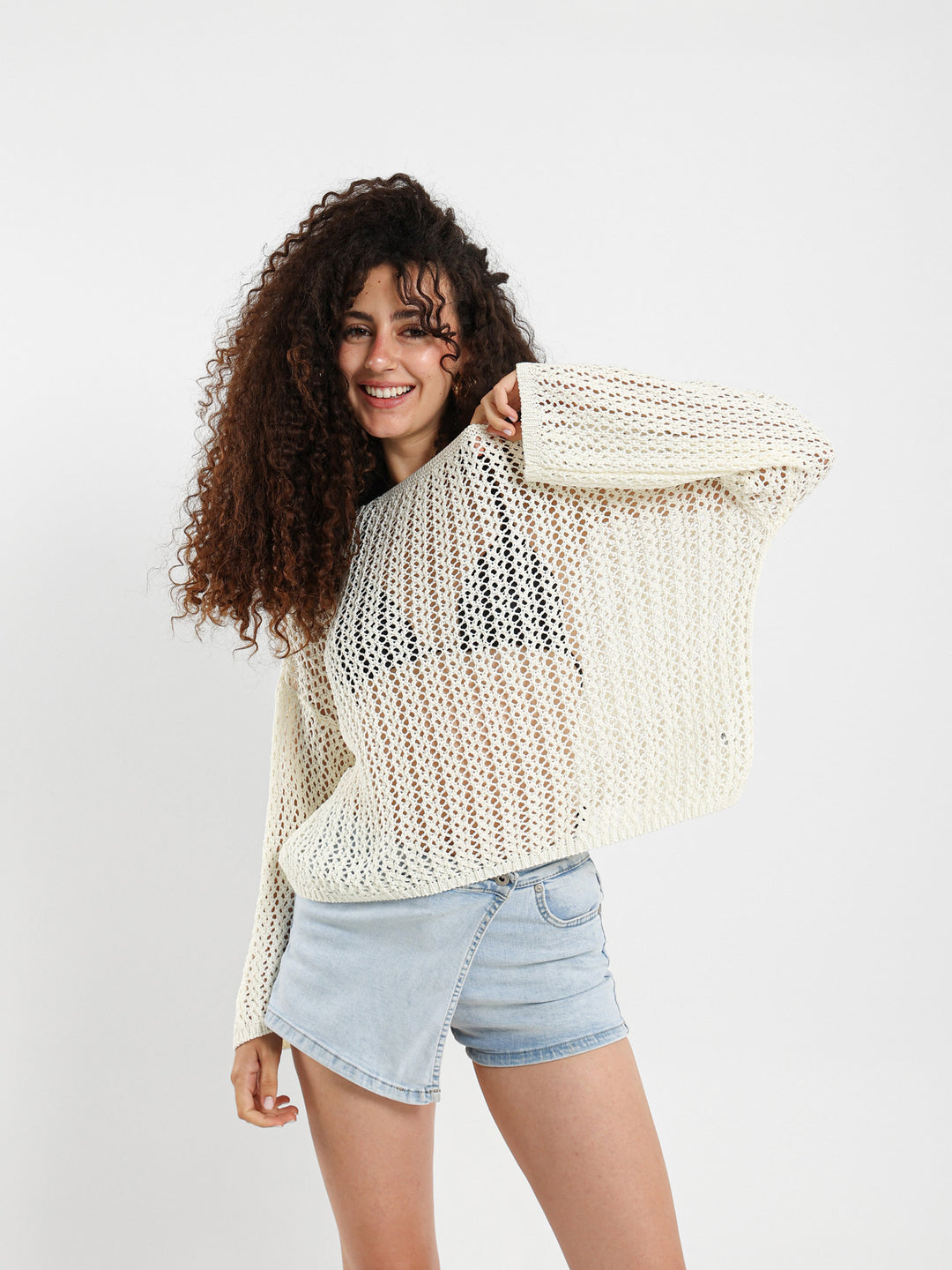 Loose Long Sleeve Tricot Top