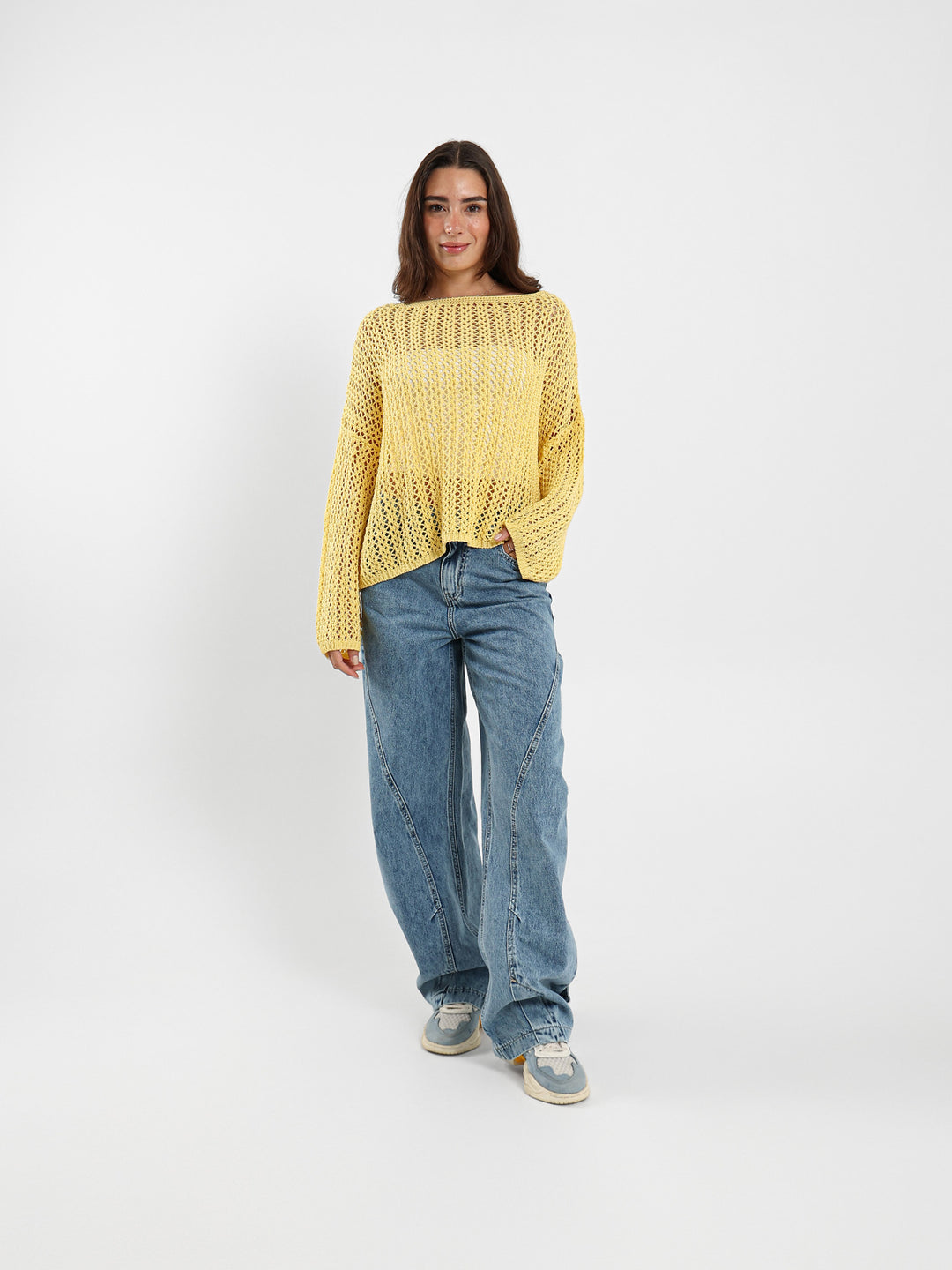 Balloon Jeans With Pleats