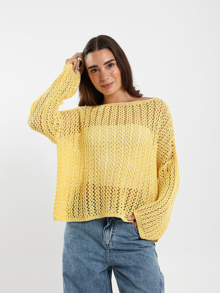 Loose Long Sleeve Tricot Top