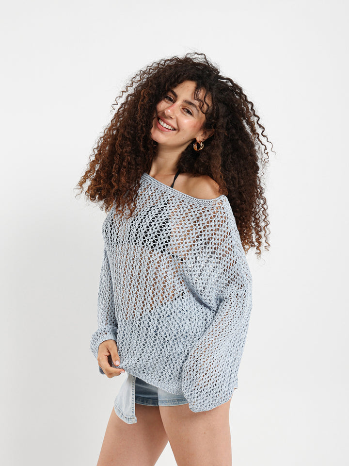Loose Long Sleeve Tricot Top