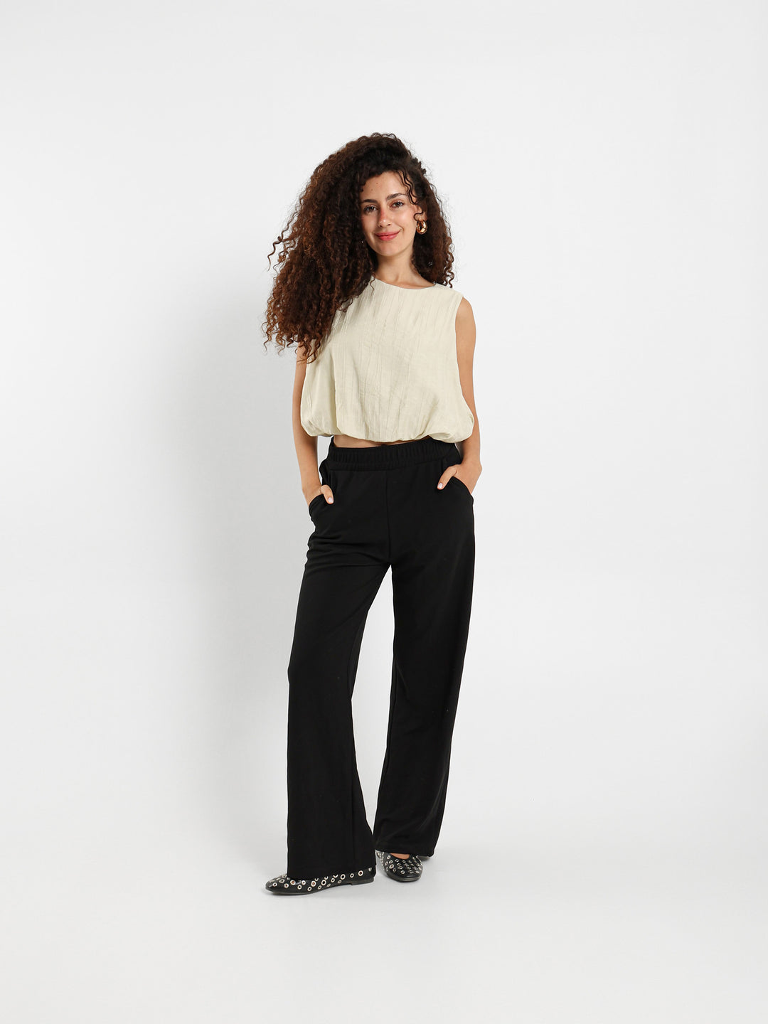 Balloon Fit Sleeveless Top
