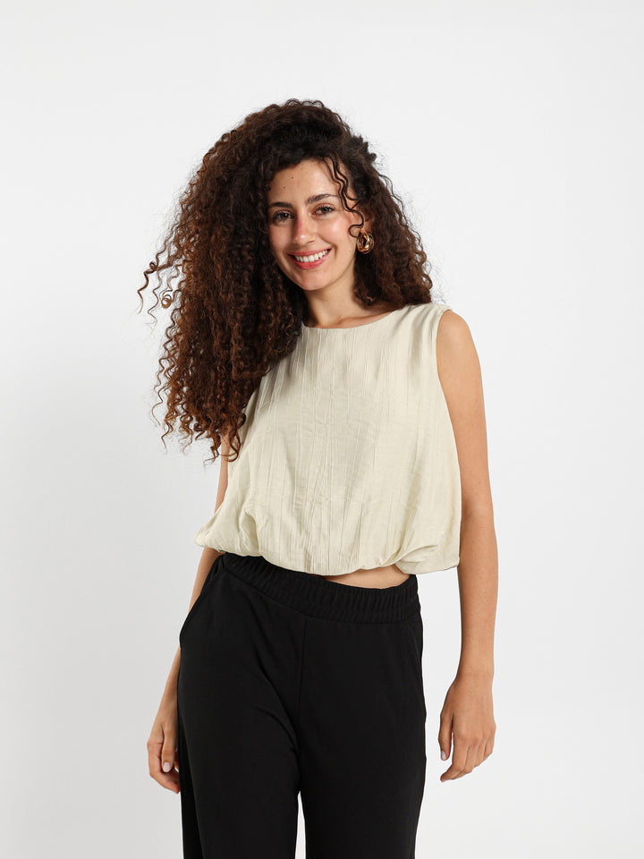 Balloon Fit Sleeveless Top
