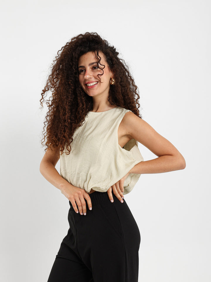 Balloon Fit Sleeveless Top