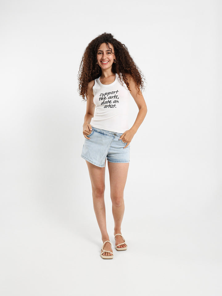 Support The Arts Slogan Tank Top