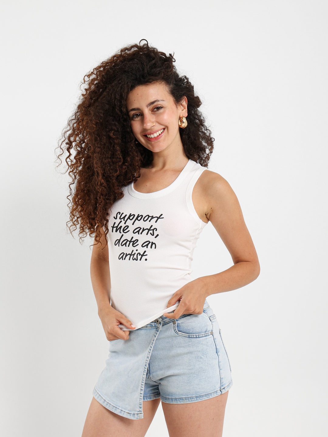 Support The Arts Slogan Tank Top