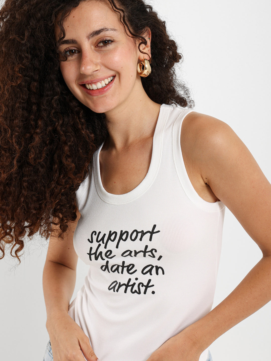 Support The Arts Slogan Tank Top
