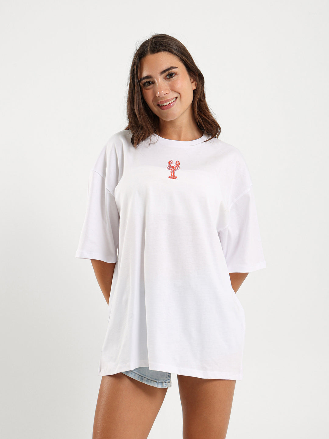 Oversized Embroidered Graphic T-Shirt