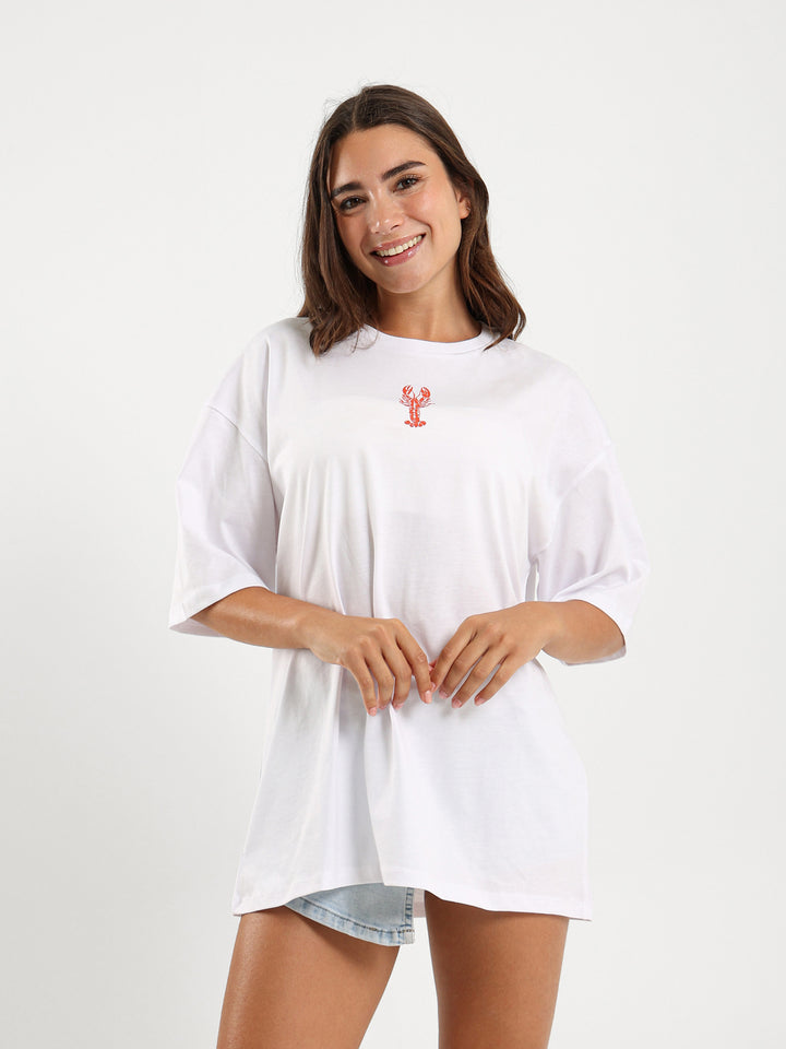Oversized Embroidered Graphic T-Shirt