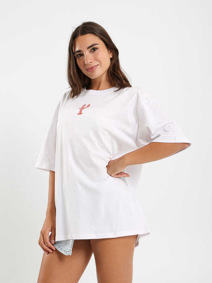 Oversized Embroidered Graphic T-Shirt