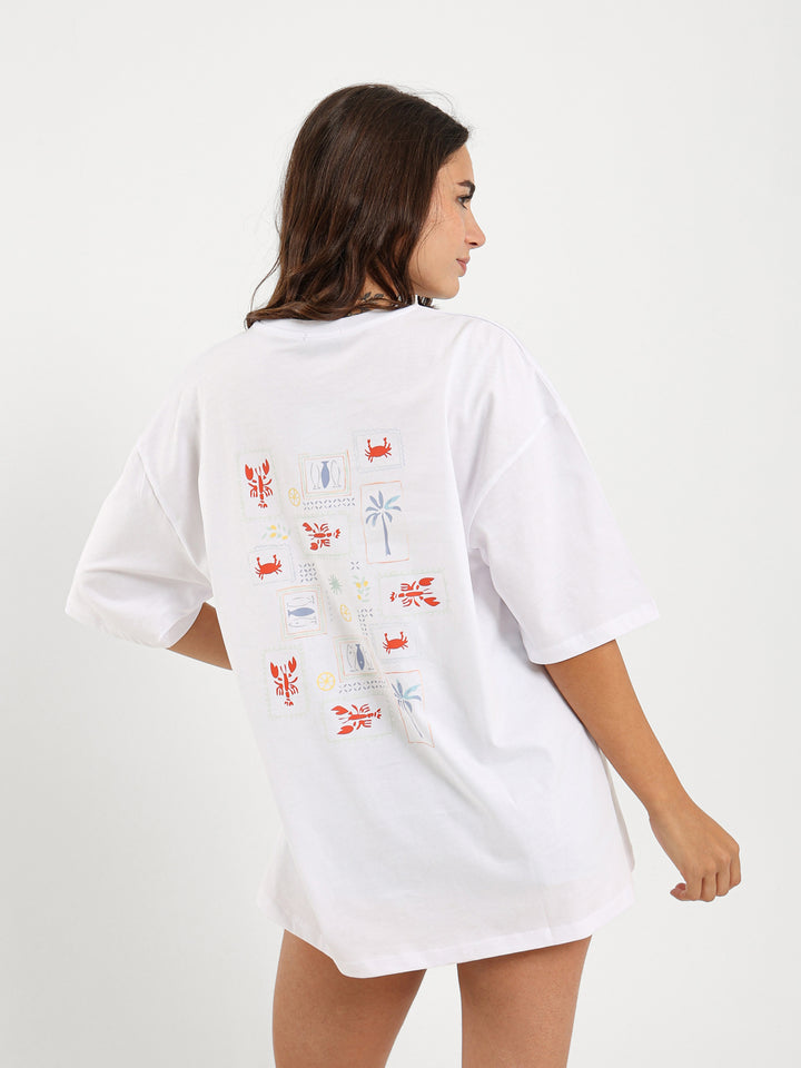 Oversized Embroidered Graphic T-Shirt