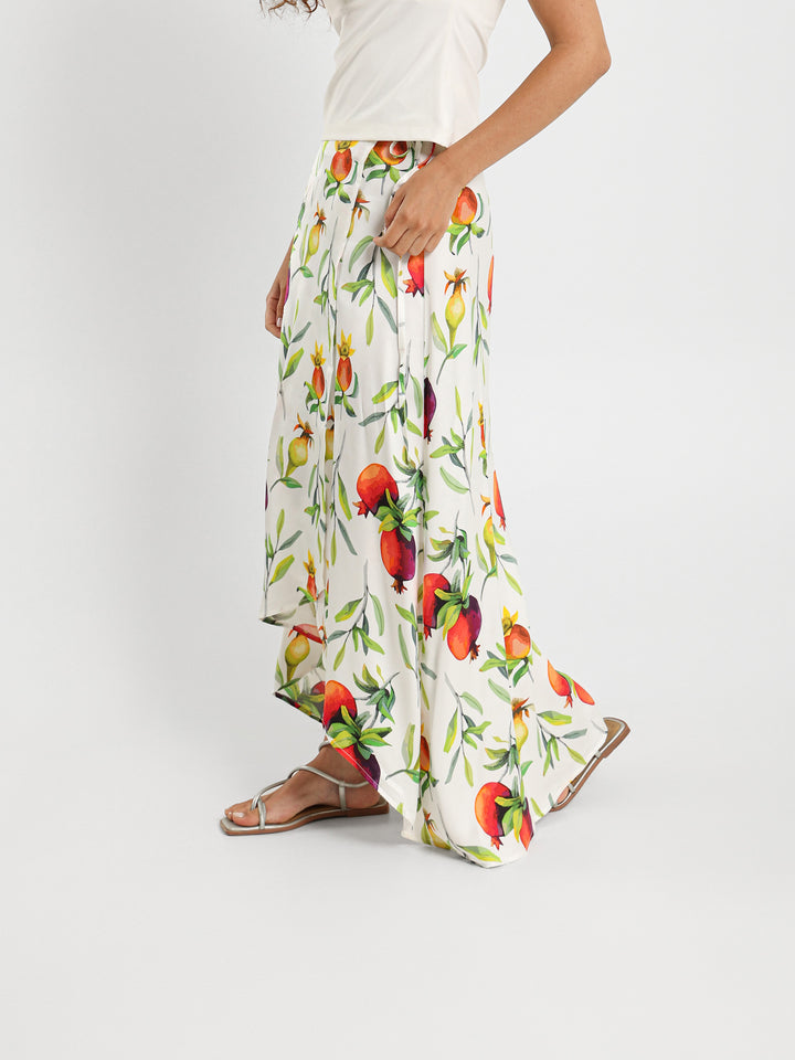 Wrap Around Skirt With All-Over Print